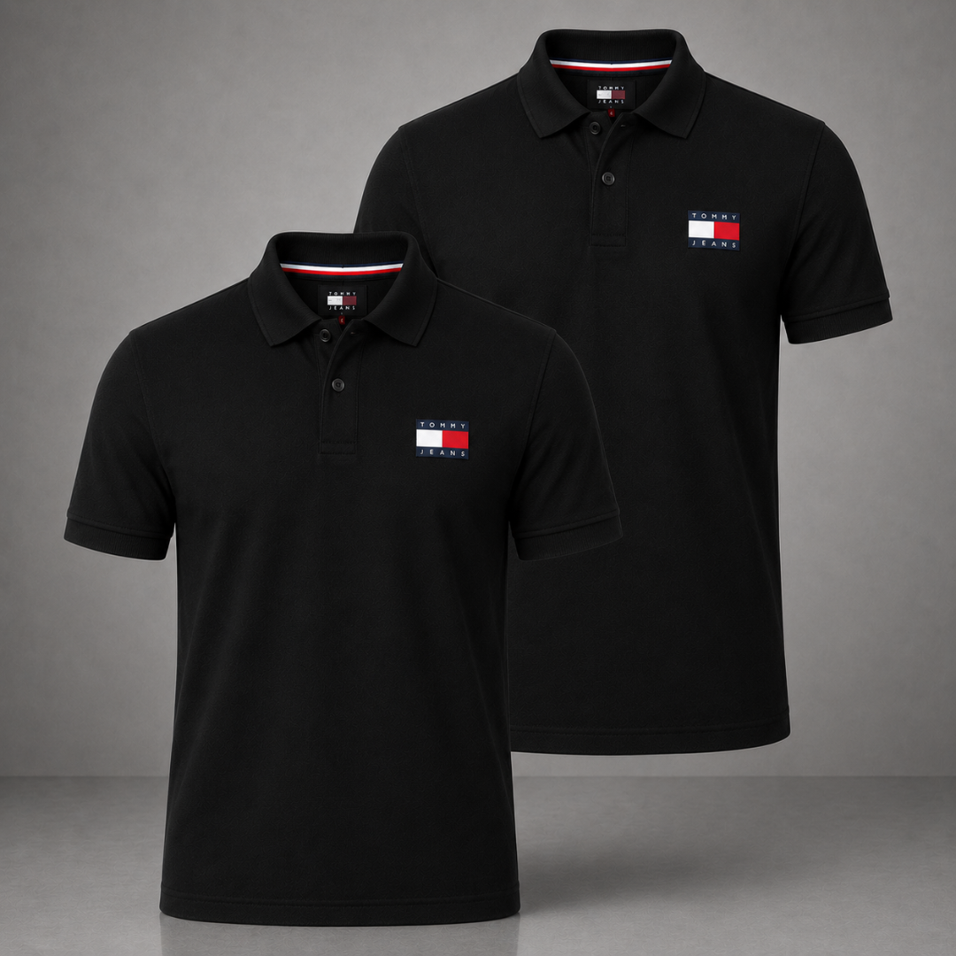 TOMMY HILFIGER Set: 2 Polo Shirts – Get a Free Sauvage Dior (100 ml)