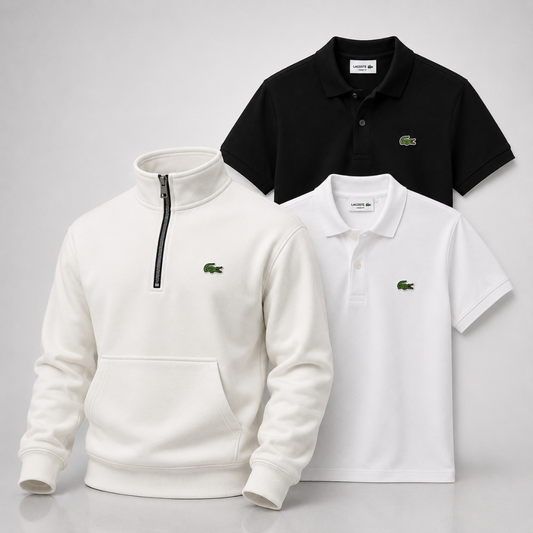 Lacoste Set: 1 Pullover & 2 Polo Shirts