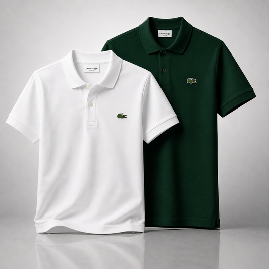 Lacoste Set: 2 Polo Shirts – Get a Free Sauvage Dior (100 ml)