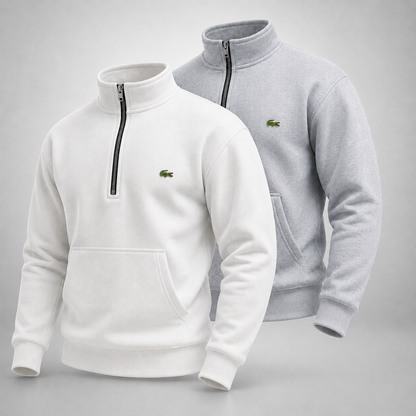 Lacoste Set: 2 Half-Zip Pullovers – Comfortable and Stylish