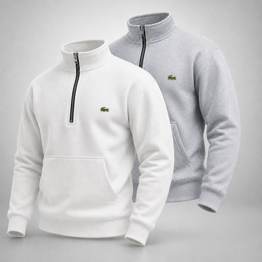 Lacoste Set: 2 Half-Zip Pullovers – Comfortable and Stylish