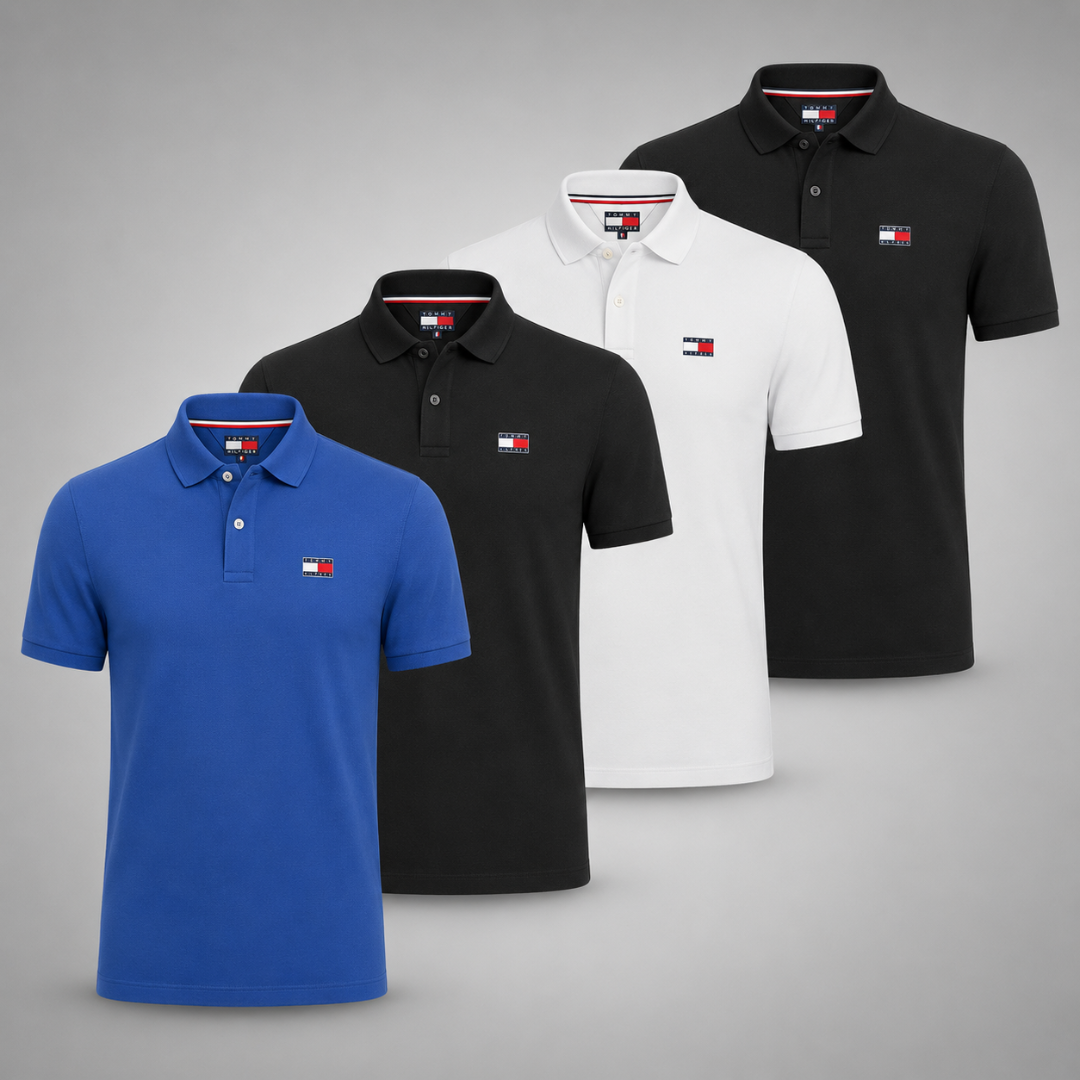 Tommy Hilfiger Set: 4 Polo Shirts – Classic and Comfortable
