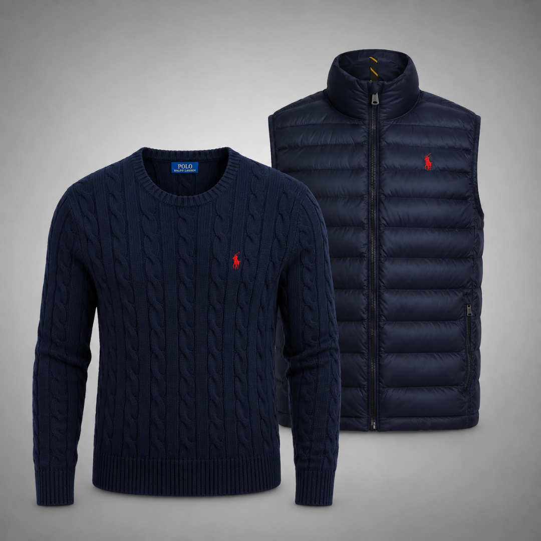 Ralph Lauren Set – Knitted Pullover & Vest for Elegance and Comfort