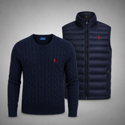 Ralph Lauren Set – Knitted Pullover & Vest for Elegance and Comfort