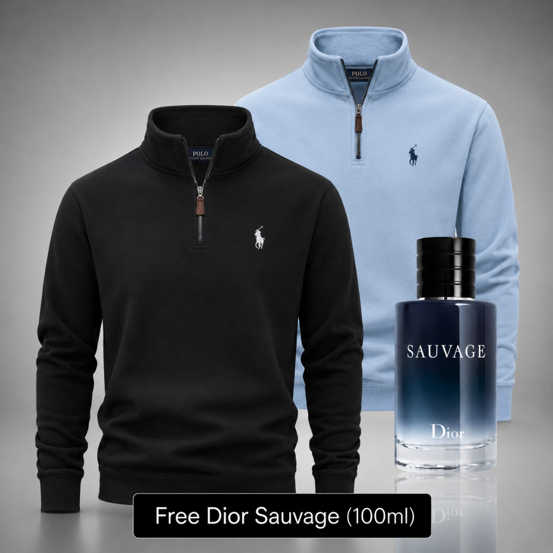 Set of 2 Ralph Lauren Men’s Wool Sweaters – Get a Free Sauvage Dior (100 ml)