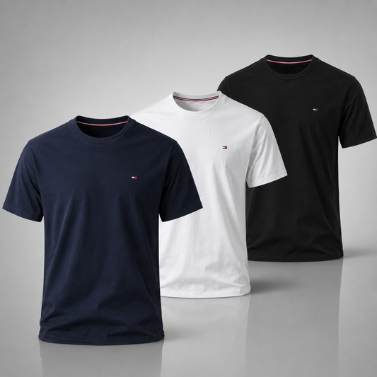 Tommy Hilfiger Set: 3 Premium T-Shirts – Classic and Comfortable