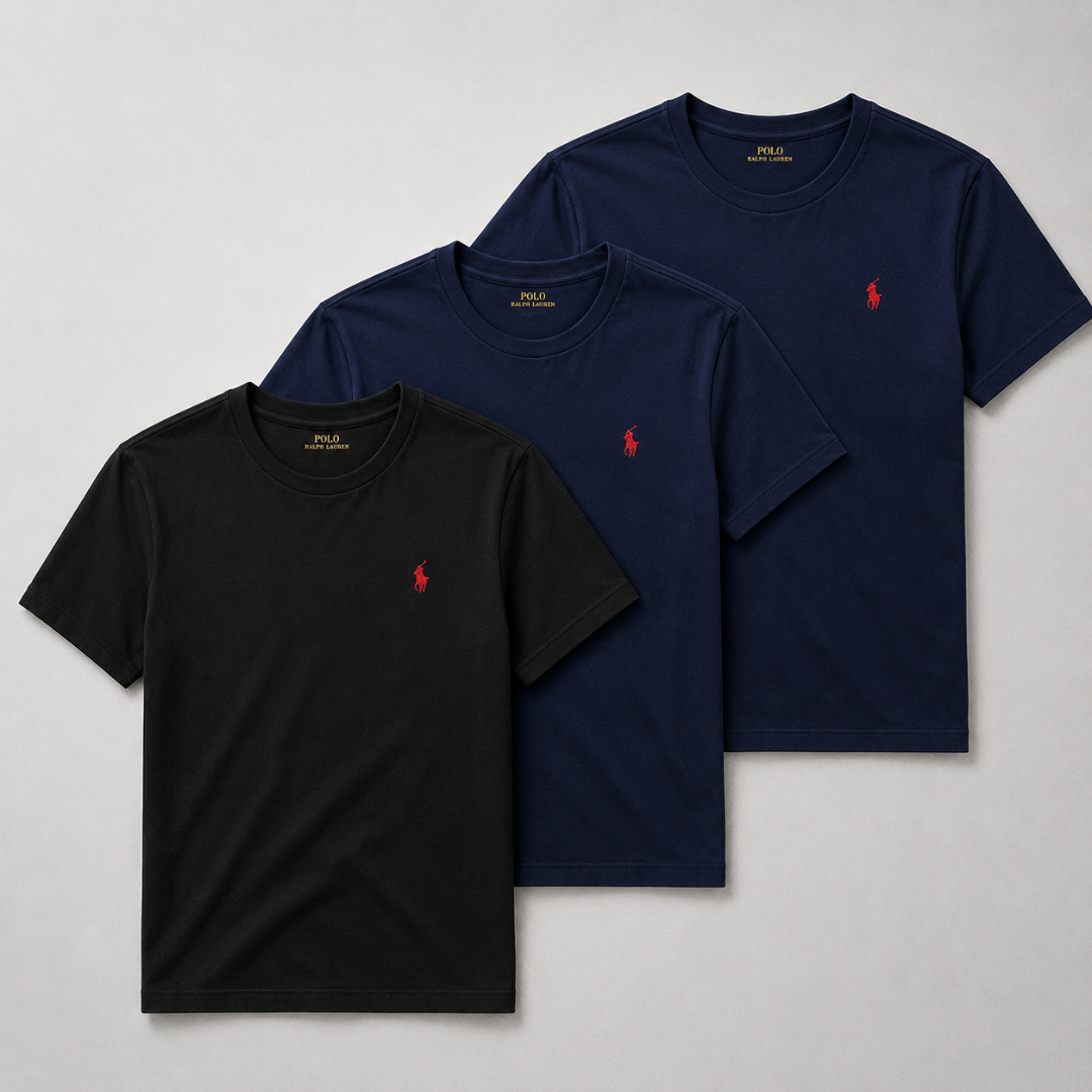 Ralph Lauren Set: 3 Basic Polo Shirts – Comfortable and Versatile