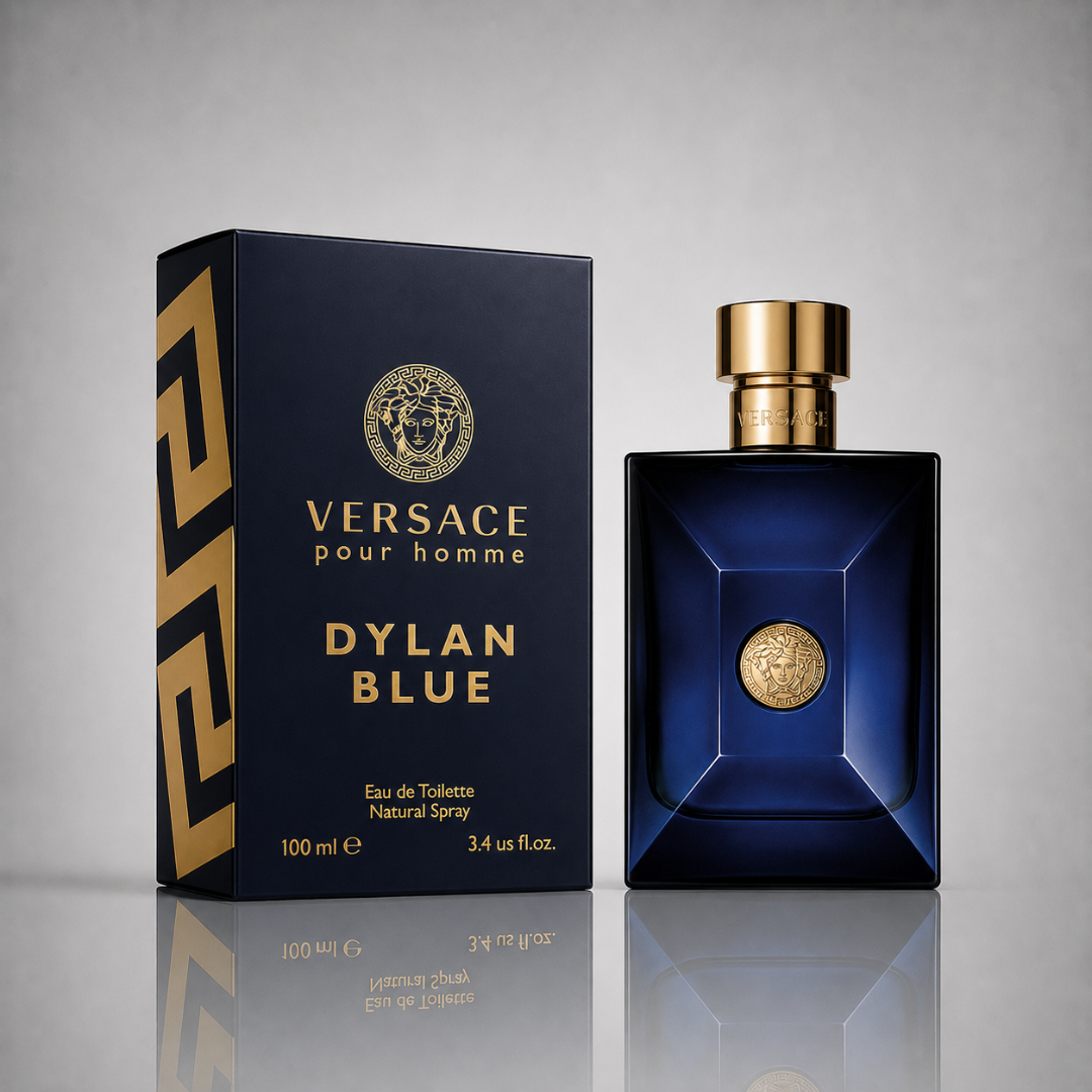 Combo of 3 men’s perfumes – Dylan Blue by Versace, Phantom by Paco Rabanne, and Ultra Male by Jean Paul Gaultier