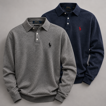 Ralph Lauren Set: 2 Long-Sleeve Polo Shirts – Classic and Comfortable