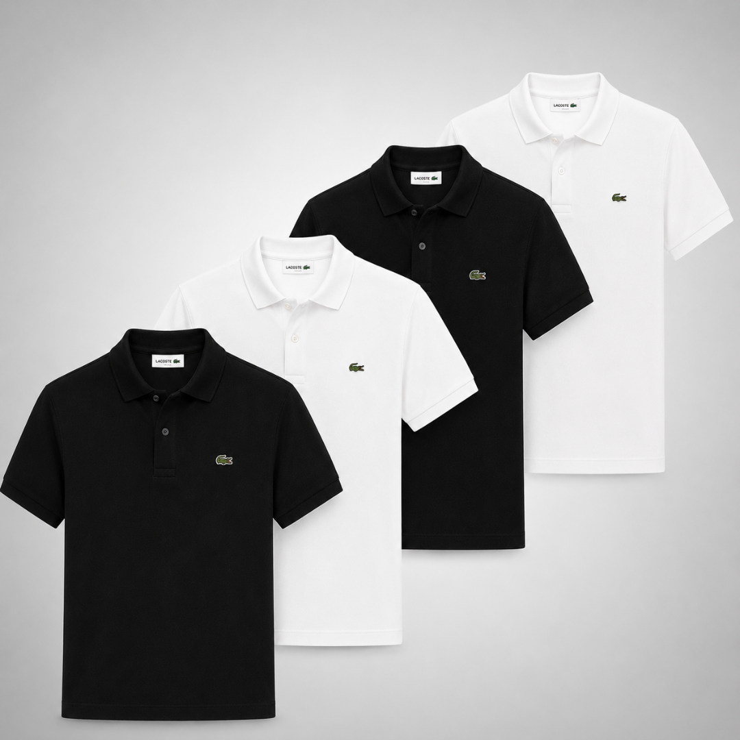 Lacoste Set: 4 Polo Shirts – Classic and Comfortable