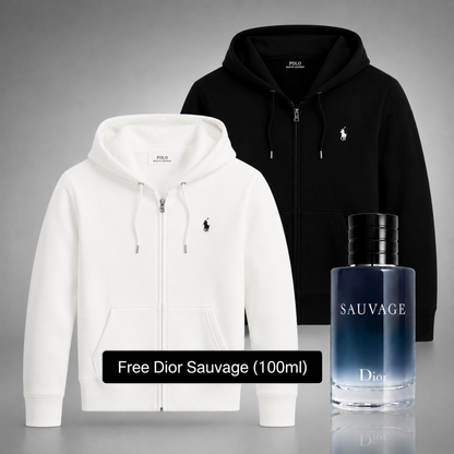 Set of 2 Ralph Lauren Zip-Up Hoodies – Get a Free Sauvage Dior (100 ml)