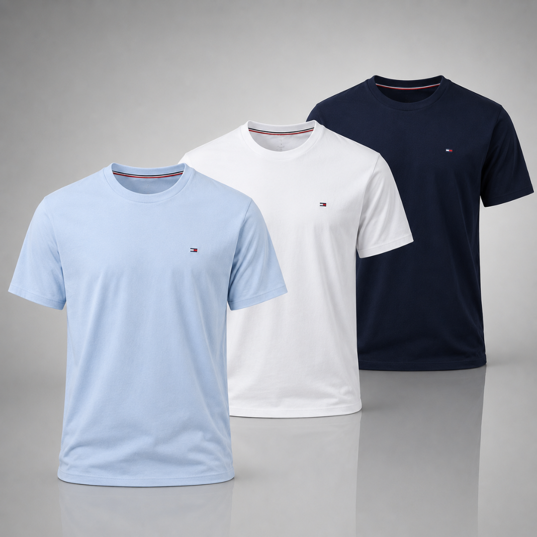 Tommy Hilfiger Set: 3 Premium T-Shirts – Classic and Comfortable