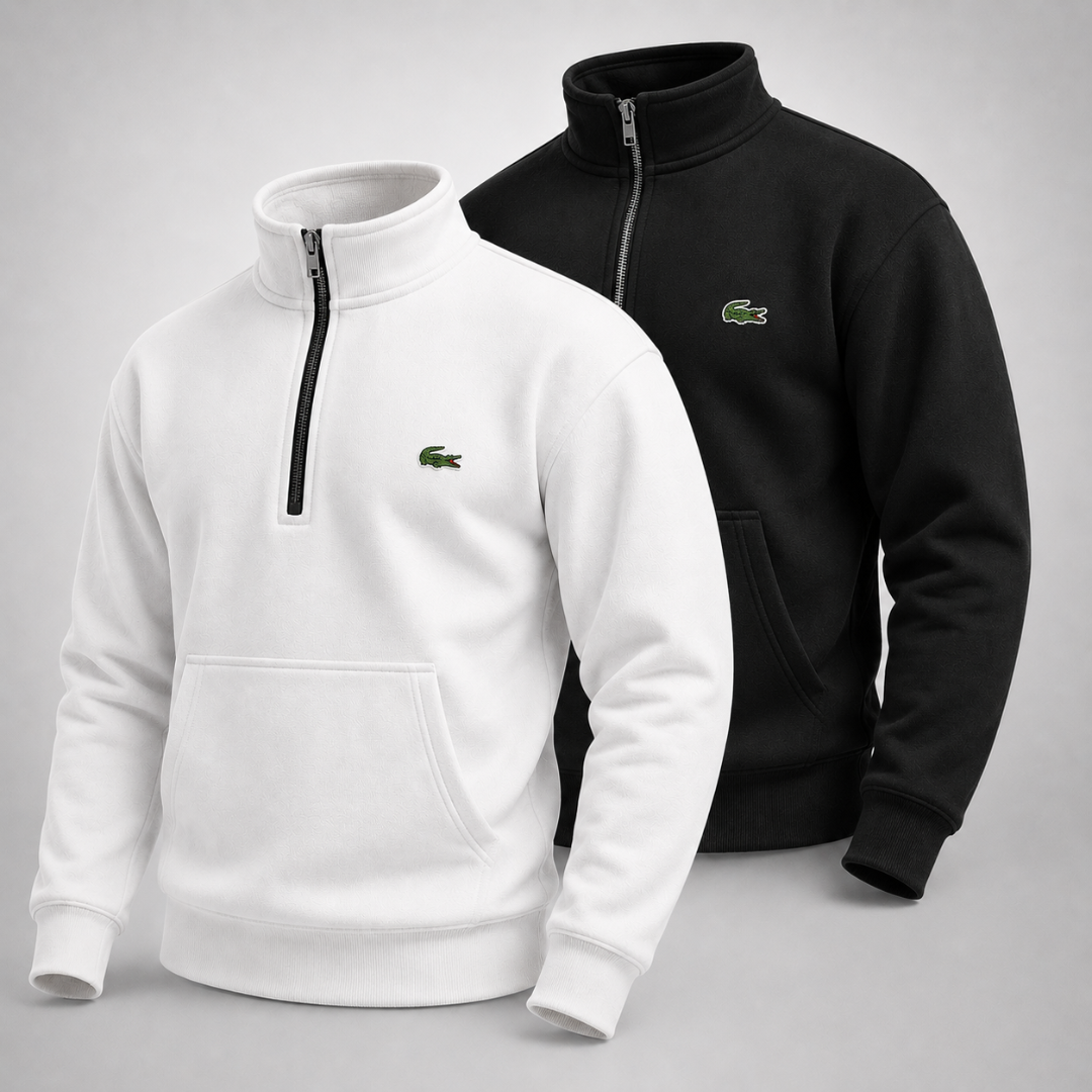Lacoste Set: 2 Half-Zip Pullovers – Comfortable and Stylish