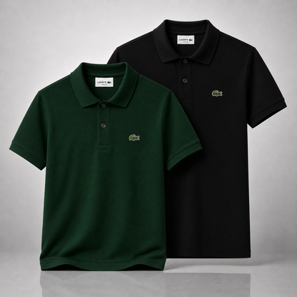 Lacoste Set: 2 Polo Shirts – Get a Free Sauvage Dior (100 ml)