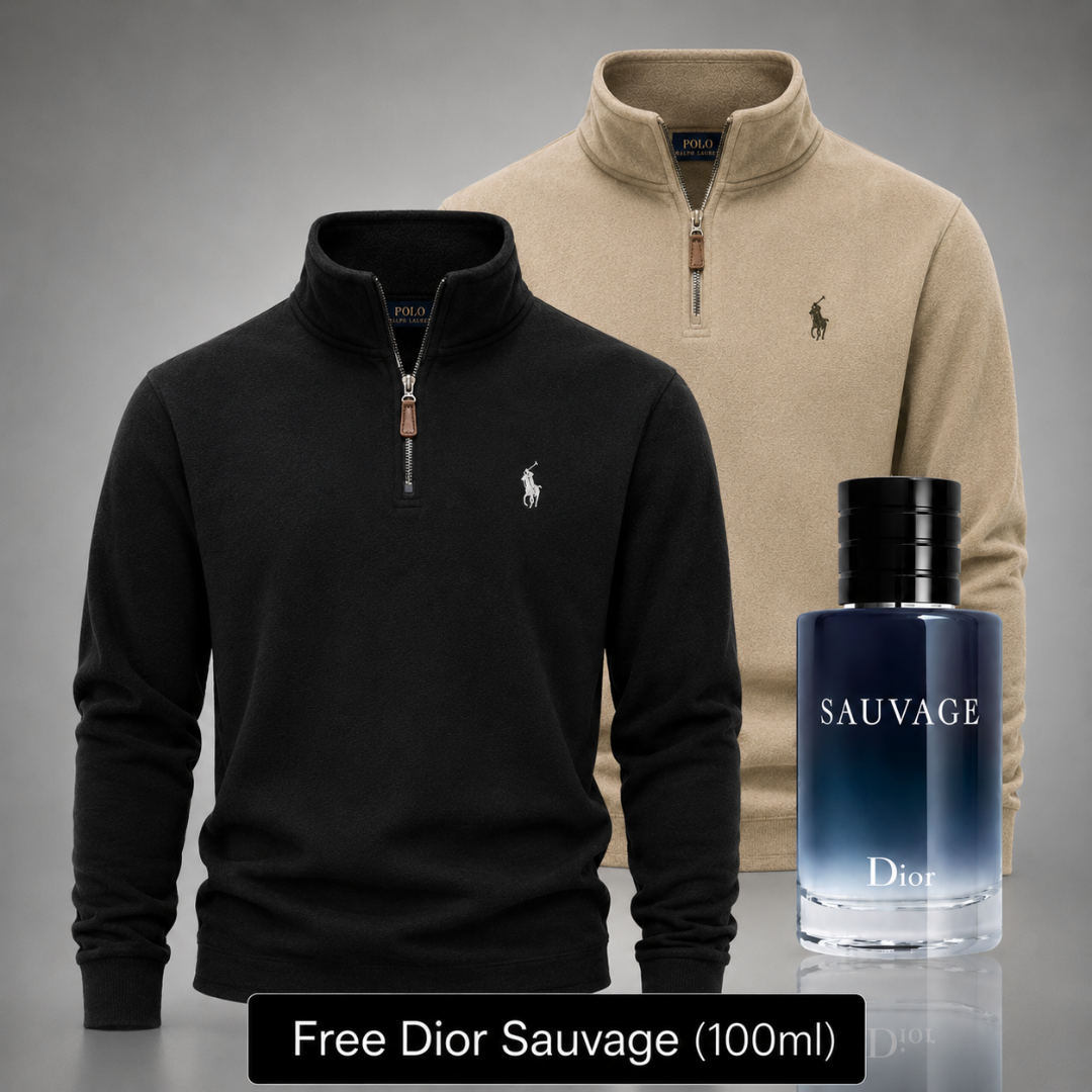 Set of 2 Ralph Lauren Men’s Wool Sweaters – Get a Free Sauvage Dior (100 ml)