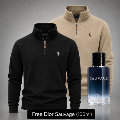 Set of 2 Ralph Lauren Men’s Wool Sweaters – Get a Free Sauvage Dior (100 ml)