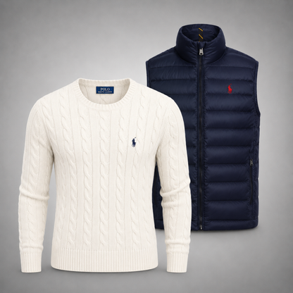 Ralph Lauren Set – Knitted Pullover & Vest for Elegance and Comfort