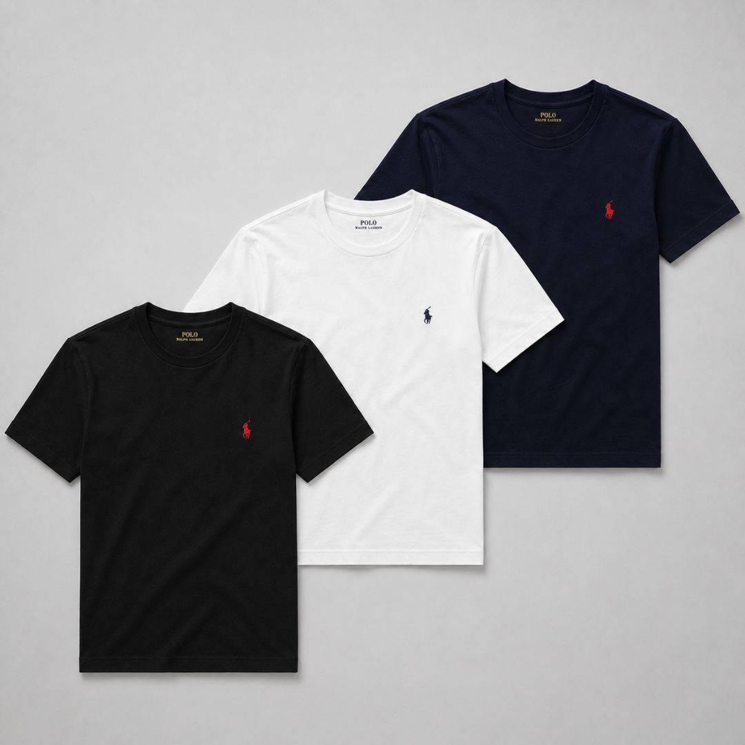 Ralph Lauren Set: 3 Basic Polo Shirts – Comfortable and Versatile