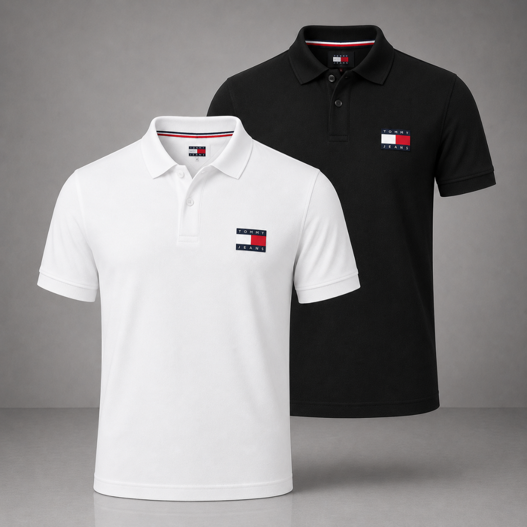 TOMMY HILFIGER Set: 2 Polo Shirts – Get a Free Sauvage Dior (100 ml)