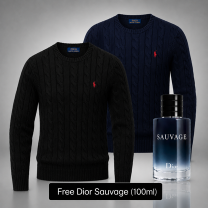 Set of 2 Ralph Lauren Knit Sweaters – Get a Free Sauvage Dior (100 ml)