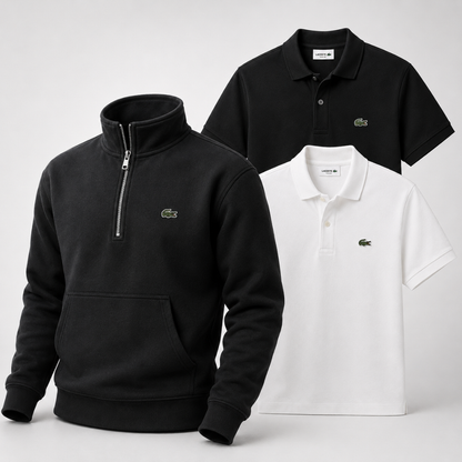Lacoste Set: 1 Pullover & 2 Polo Shirts
