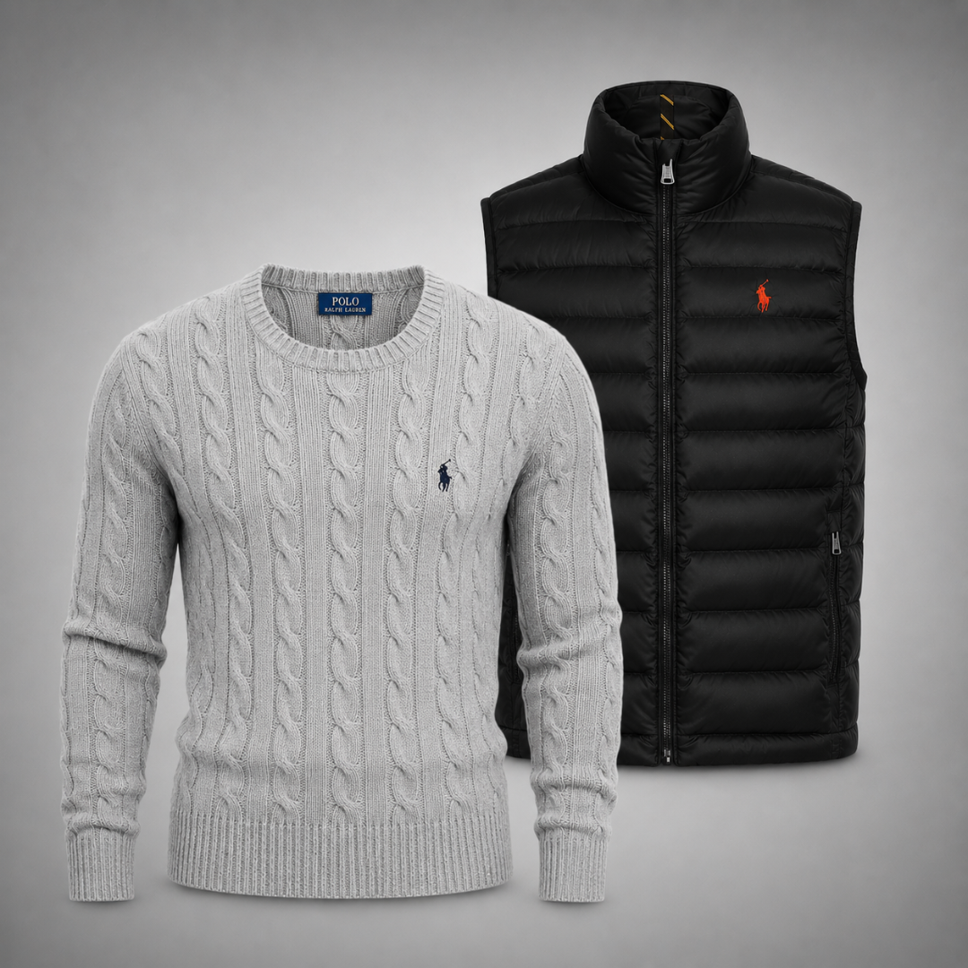 Ralph Lauren Set – Knitted Pullover & Vest for Elegance and Comfort