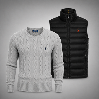Ralph Lauren Set – Knitted Pullover & Vest for Elegance and Comfort