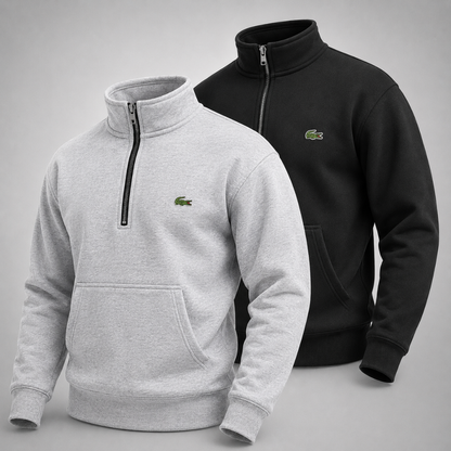 Lacoste Set: 2 Half-Zip Pullovers – Comfortable and Stylish