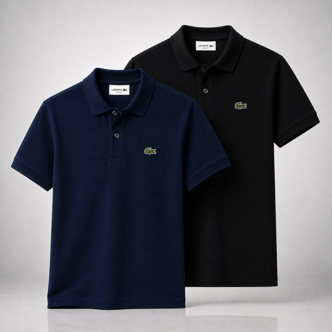 Lacoste Set: 2 Polo Shirts – Get a Free Sauvage Dior (100 ml)