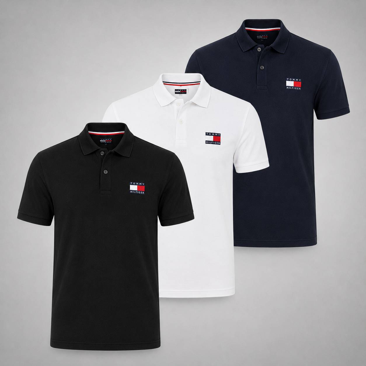 Tommy Hilfiger Set: 3 Polo Shirts – Classic and Comfortable