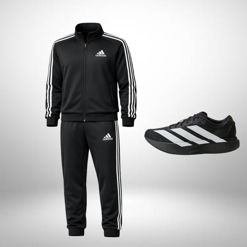 Adidas Set: Hoodie + Pants – Includes Free Adidas Adizero Evo Shoes