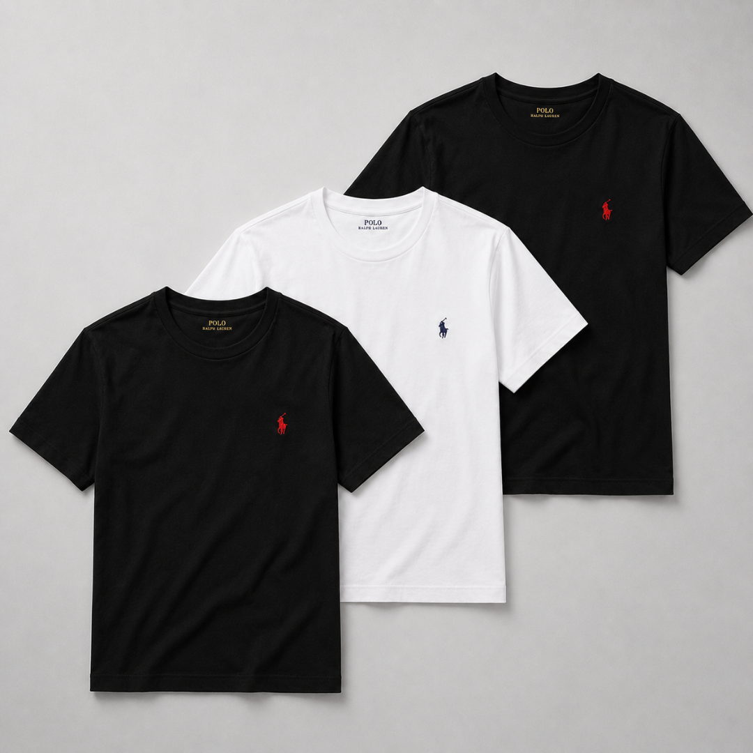 Ralph Lauren Set: 3 Basic Polo Shirts – Comfortable and Versatile