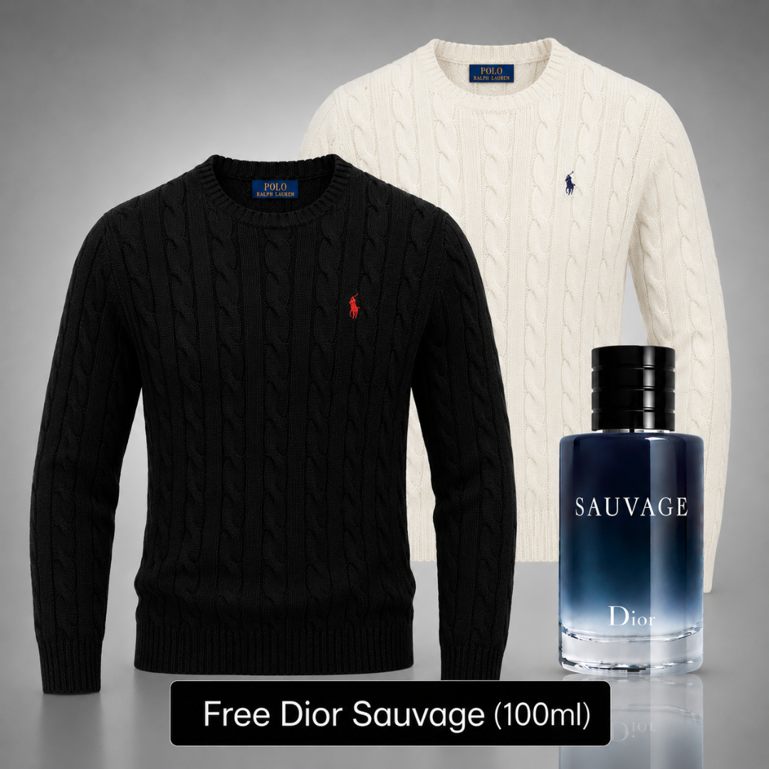 Set of 2 Ralph Lauren Knit Sweaters – Get a Free Sauvage Dior (100 ml)