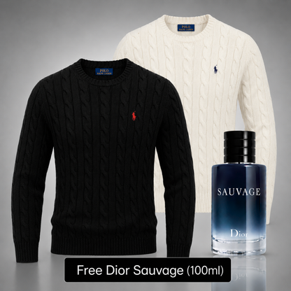Set of 2 Ralph Lauren Knit Sweaters – Get a Free Sauvage Dior (100 ml)