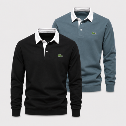 Elegant Lacoste Kit: 2 Polo Collar Sweaters – Buy 1, Get 2