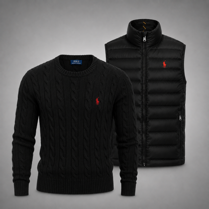 Ralph Lauren Set – Knitted Pullover & Vest for Elegance and Comfort