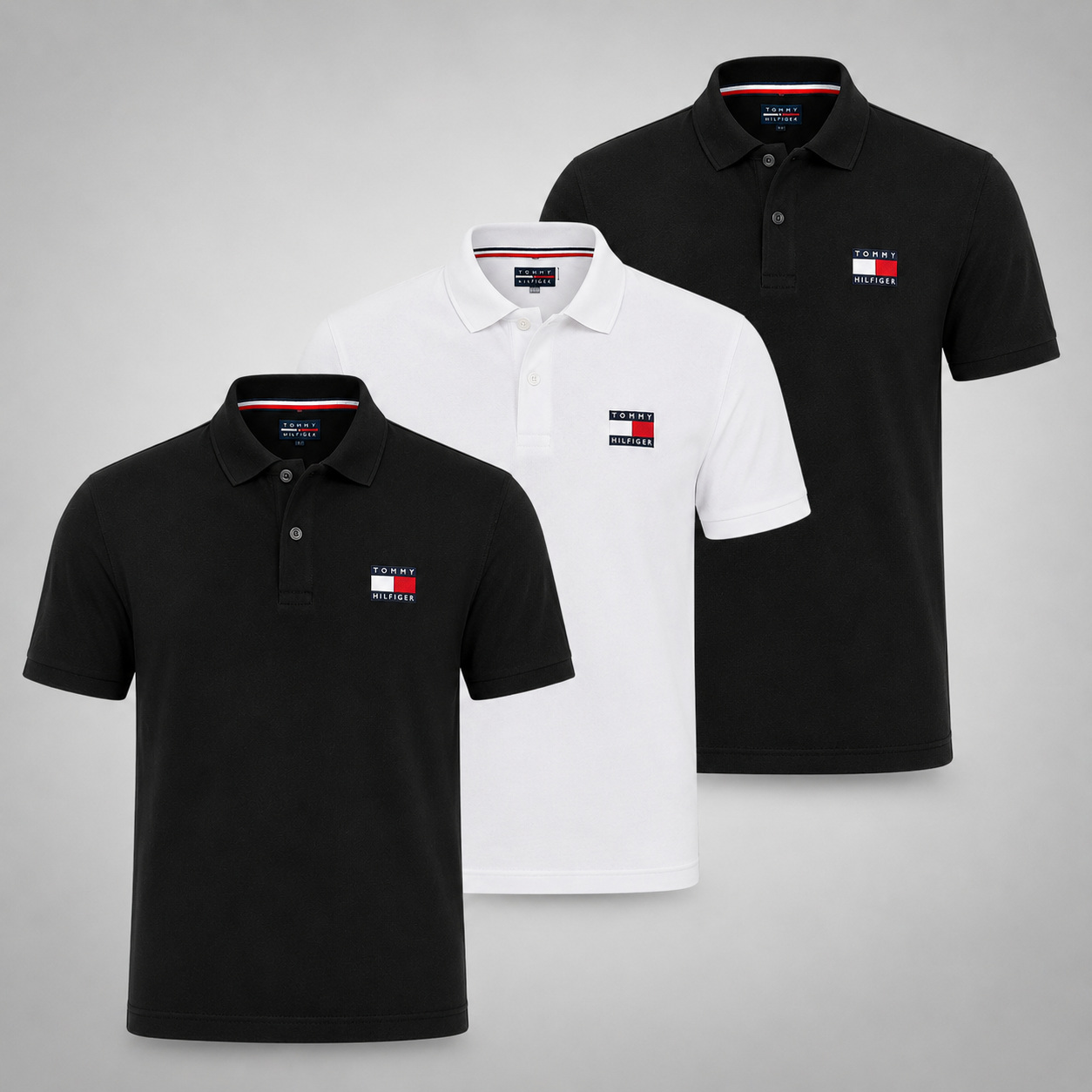 Tommy Hilfiger Set: 3 Polo Shirts – Classic and Comfortable