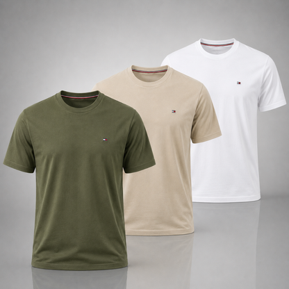 Tommy Hilfiger Set: 3 Premium T-Shirts – Classic and Comfortable