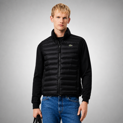 Lacoste Premium Set: Vest + Turtleneck Sweater Set – Includes a Free Dior Sauvage (100 ml)