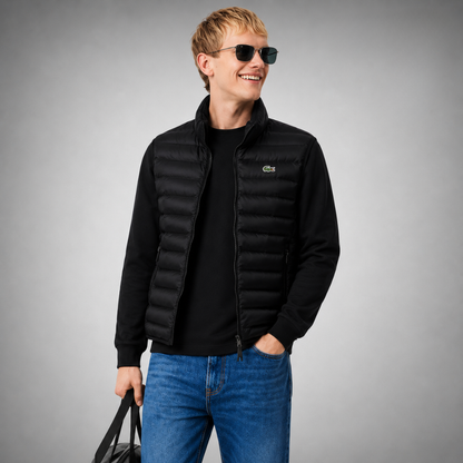 Lacoste Premium Set: Vest + Turtleneck Sweater Set – Includes a Free Dior Sauvage (100 ml)