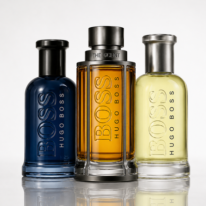 Combo of 3 men’s perfumes – Boss Bottled Infinite, Boss The Scent, and Boss Bottled