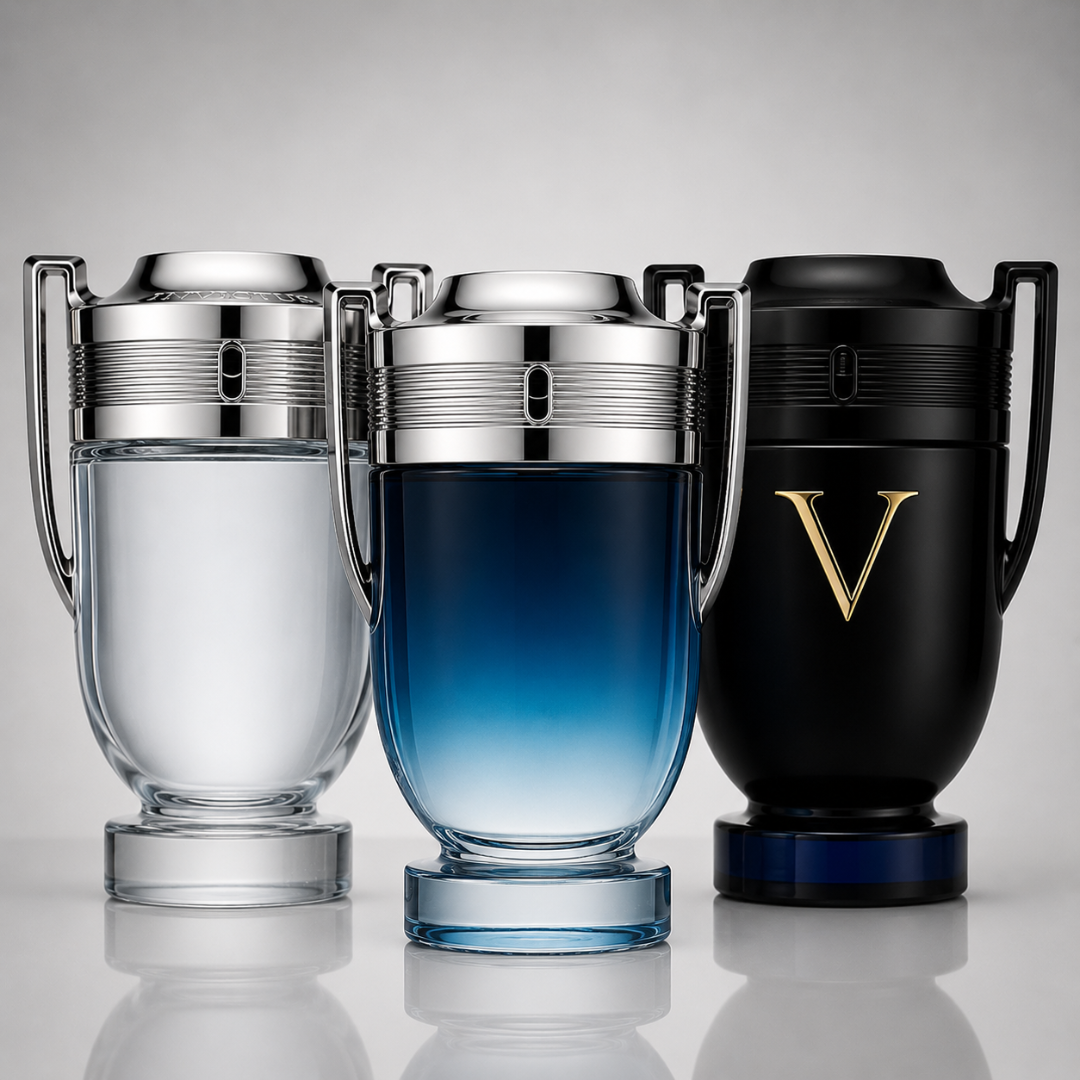 Combo of 3 men’s perfumes – Invictus Legend, Invictus, and Invictus Victory Elixir by Paco Rabanne