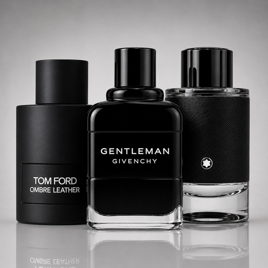 Combo of 3 perfumes – Tom Ford Ombre Leather, Givenchy Gentleman, Montblanc Explorer
